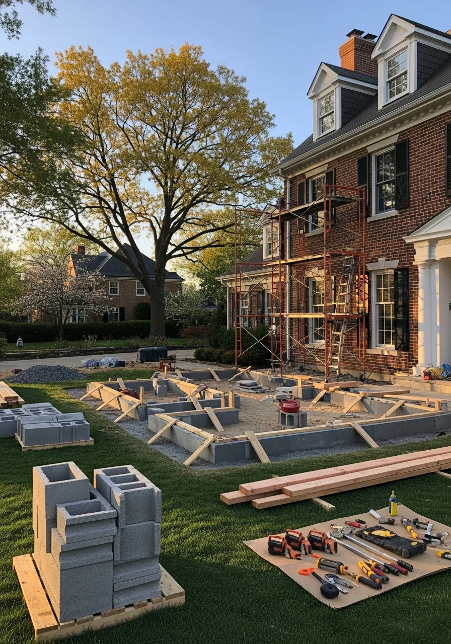 Service team working on a Hinsdale home with professional equipment and attention to detail.