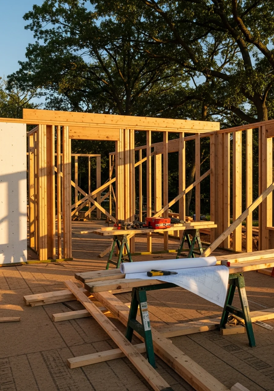 Custom home construction in Tower Lakes featuring quality craftsmanship and architectural detail